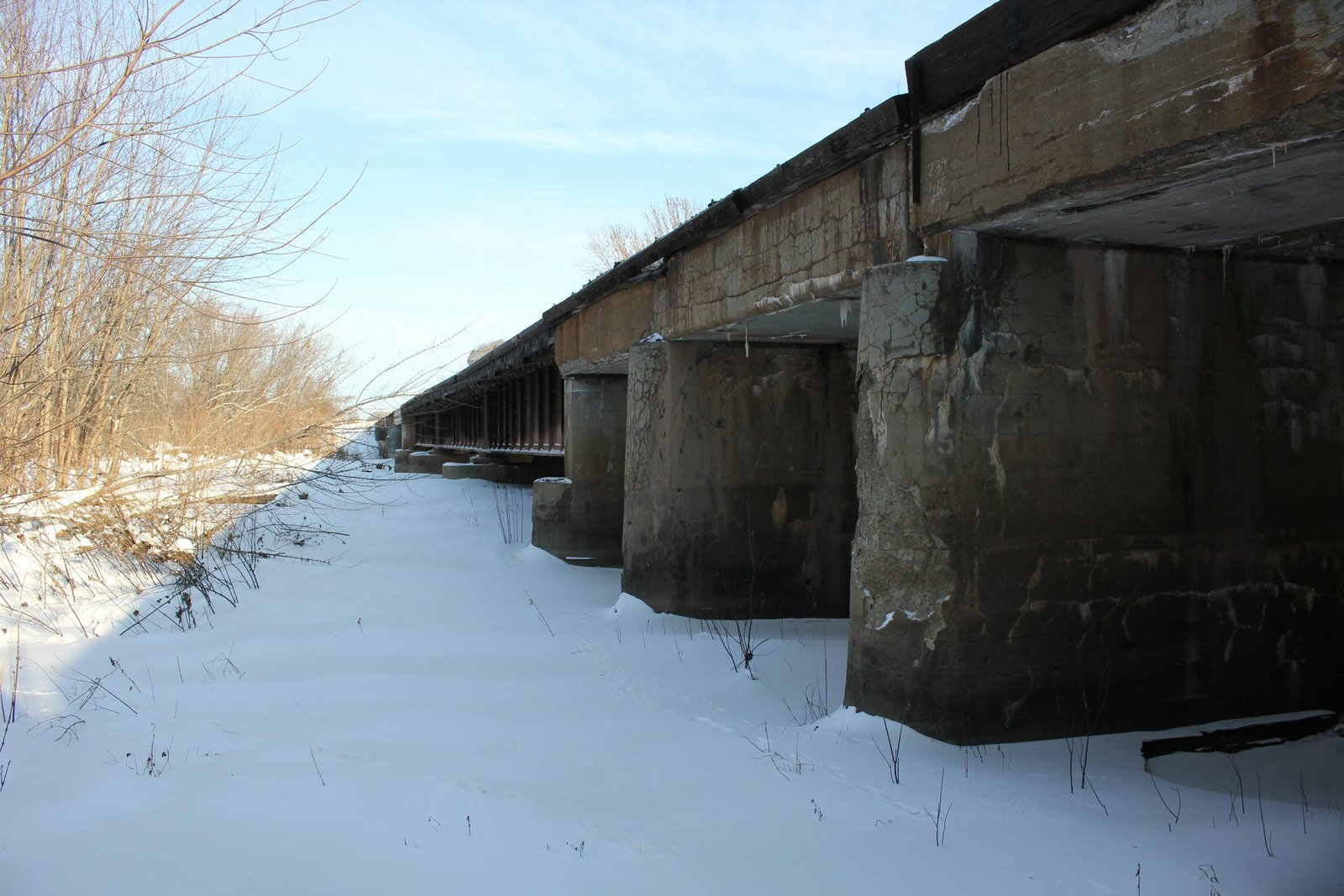 Looking north
